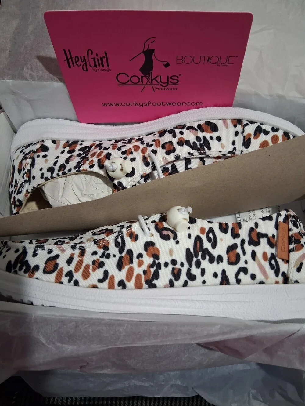 Corkys Leopard Print Slip-On Flats